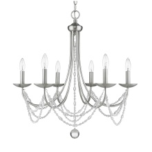 Golden Canada 7644-6 PW - Golden Lighting Mirabella 6-light Chandelier in Pewter